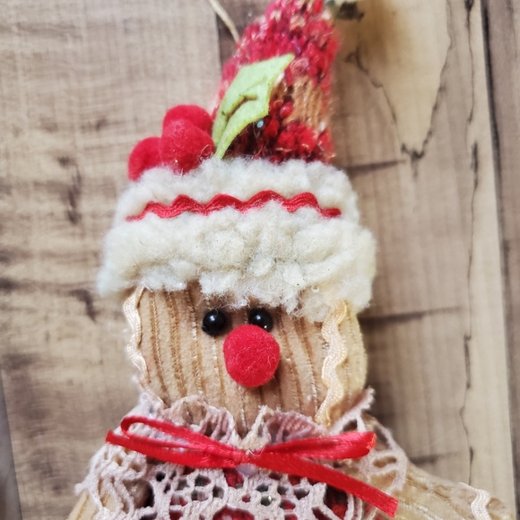 Weighted Snowman and Gingerbread boy/girl plush holiday Christmas tree ornaments - Picture 7 of 13